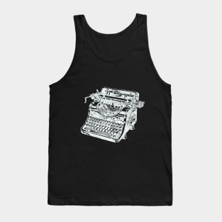 Distressed Vintage Olympia Typewriter Tank Top